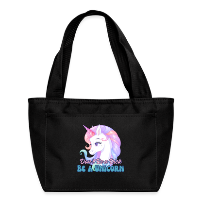 BE A UNICORN Recycled Insulated Lunch Bag - black