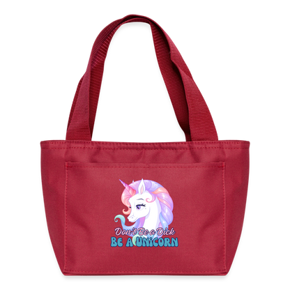 BE A UNICORN Recycled Insulated Lunch Bag - red