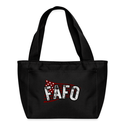 FAFO Recycled Insulated Lunch Bag - black