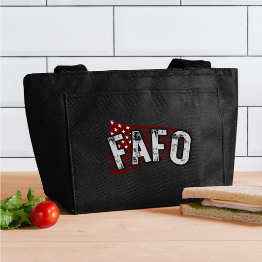 FAFO Recycled Insulated Lunch Bag - black