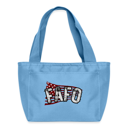 FAFO Recycled Insulated Lunch Bag - light blue