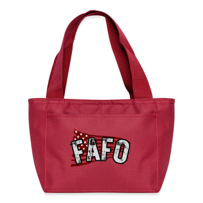 FAFO Recycled Insulated Lunch Bag - red