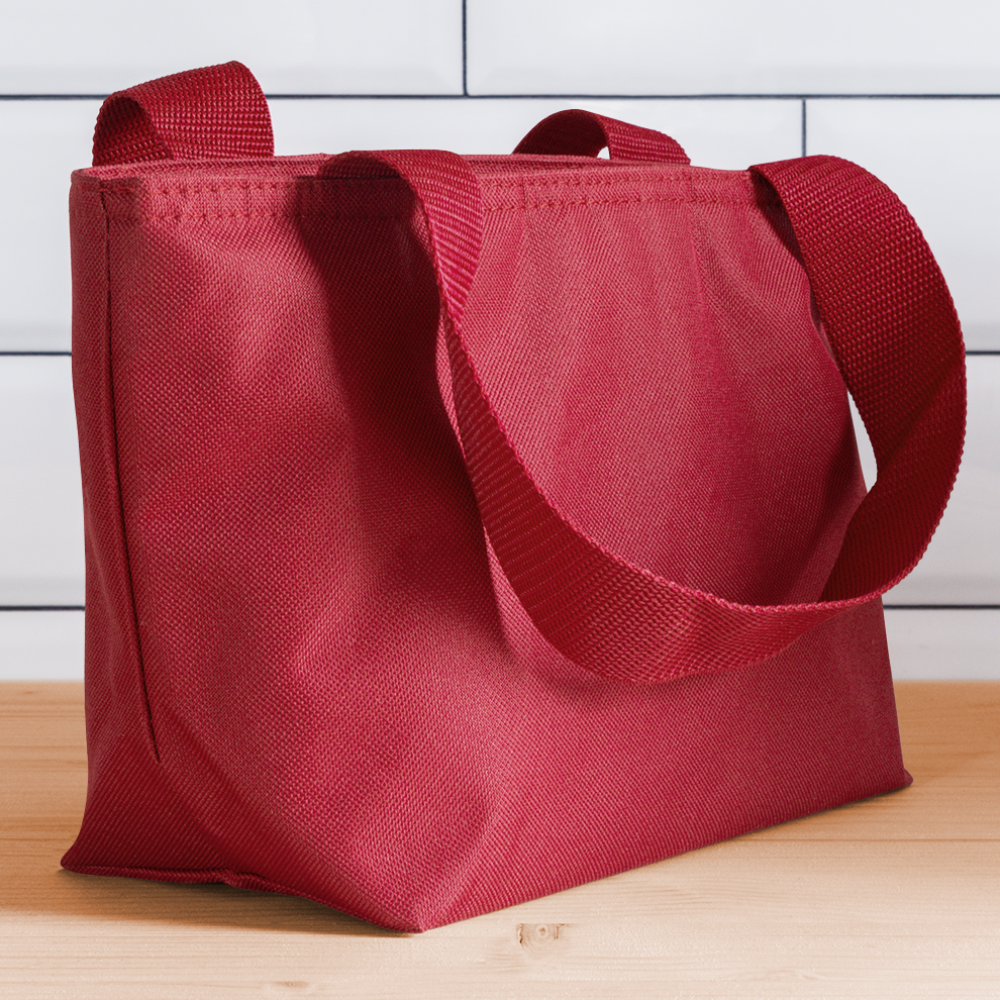 20 BUCKS IS 20 BUCKS Recycled Insulated Lunch Bag - red