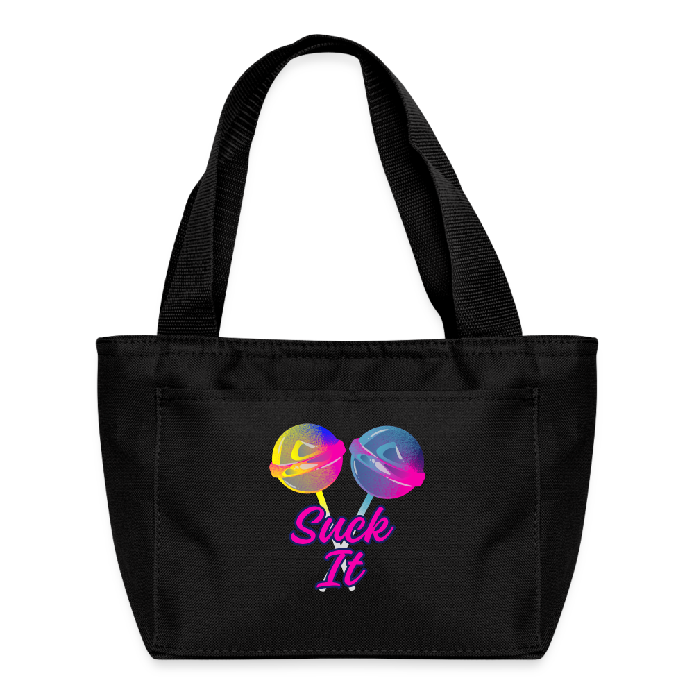 SUCK IT Recycled Insulated Lunch Bag - black