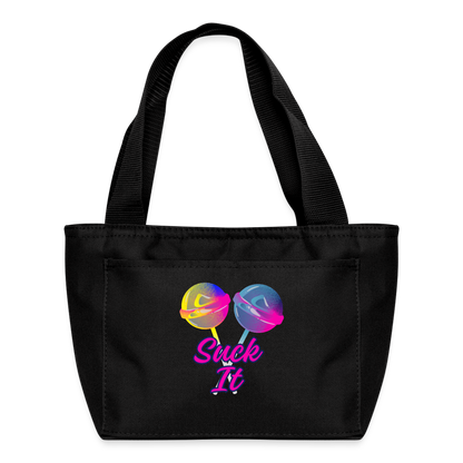 SUCK IT Recycled Insulated Lunch Bag - black