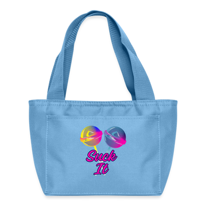 SUCK IT Recycled Insulated Lunch Bag - light blue