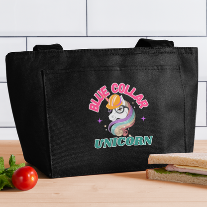 BLUE COLLAR UNICORN Recycled Insulated Lunch Bag - black