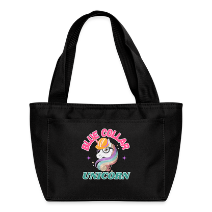BLUE COLLAR UNICORN Recycled Insulated Lunch Bag - black