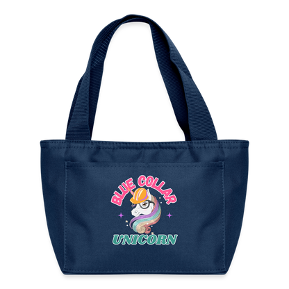 BLUE COLLAR UNICORN Recycled Insulated Lunch Bag - navy