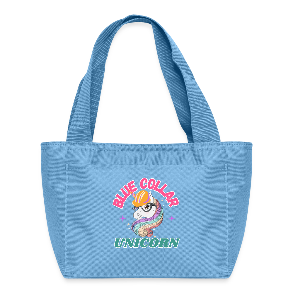 BLUE COLLAR UNICORN Recycled Insulated Lunch Bag - light blue