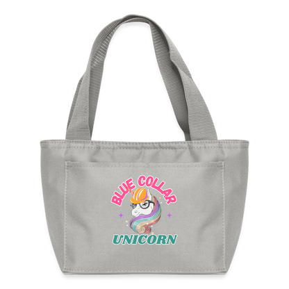 BLUE COLLAR UNICORN Recycled Insulated Lunch Bag - light gray