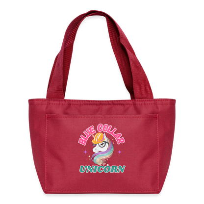 BLUE COLLAR UNICORN Recycled Insulated Lunch Bag - red