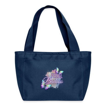 FERAL BADA*SS Recycled Insulated Lunch Bag - navy