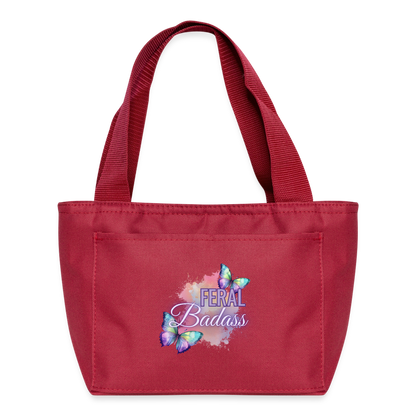 FERAL BADA*SS Recycled Insulated Lunch Bag - red