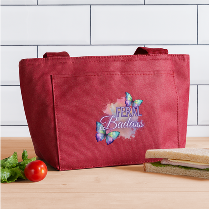FERAL BADA*SS Recycled Insulated Lunch Bag - red
