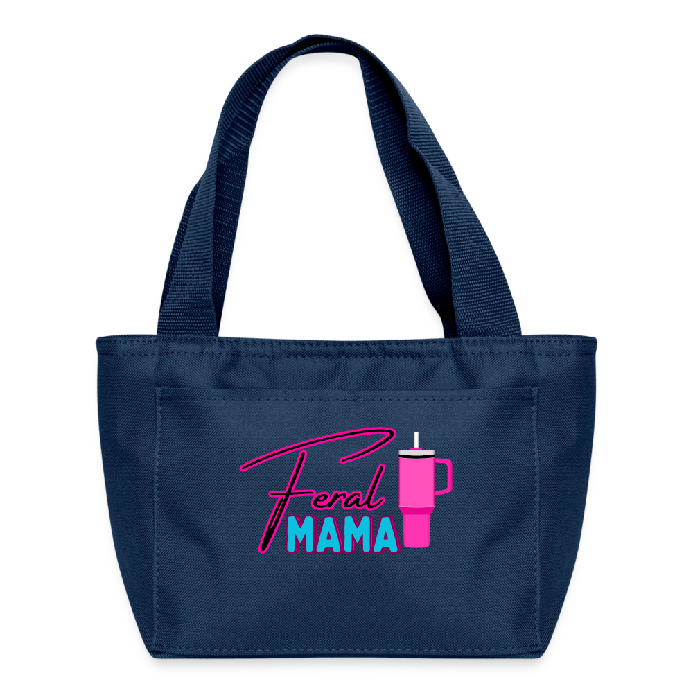 FERAL MAMA Recycled Insulated Lunch Bag - navy