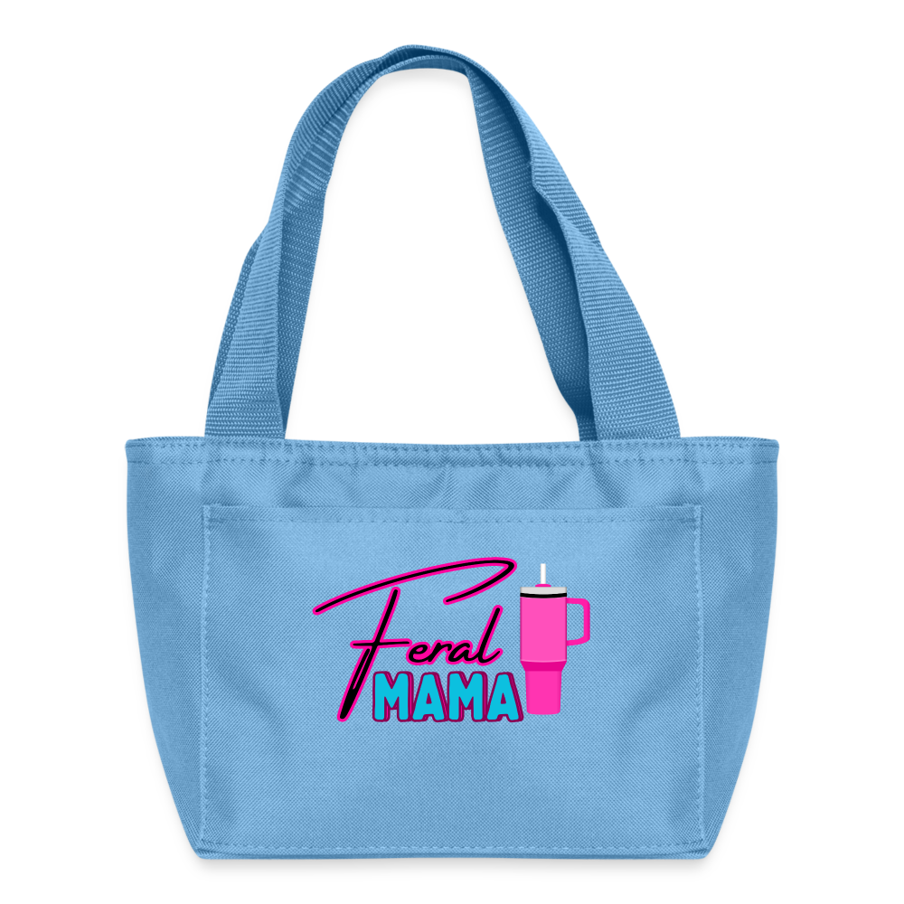 FERAL MAMA Recycled Insulated Lunch Bag - light blue