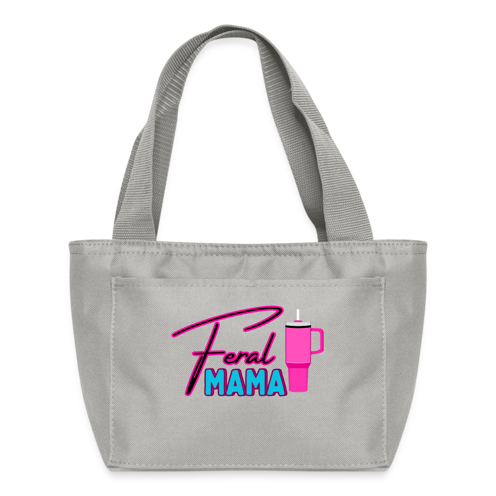 FERAL MAMA Recycled Insulated Lunch Bag - light gray