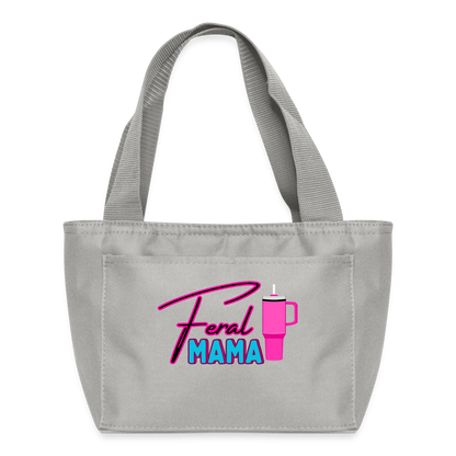 FERAL MAMA Recycled Insulated Lunch Bag - light gray