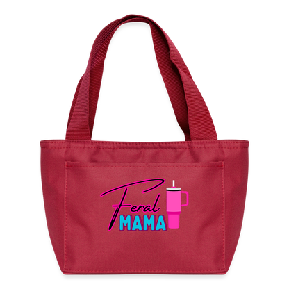 FERAL MAMA Recycled Insulated Lunch Bag - red