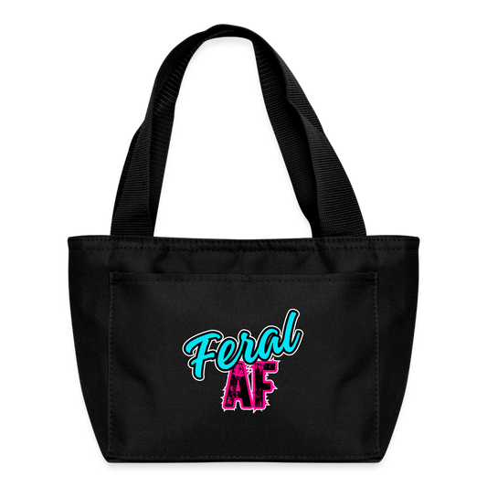 FERAL AF Recycled Insulated Lunch Bag - black