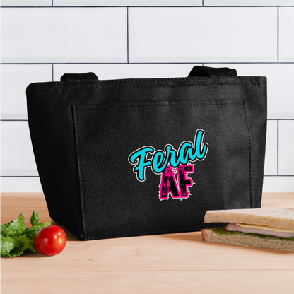 FERAL AF Recycled Insulated Lunch Bag - black
