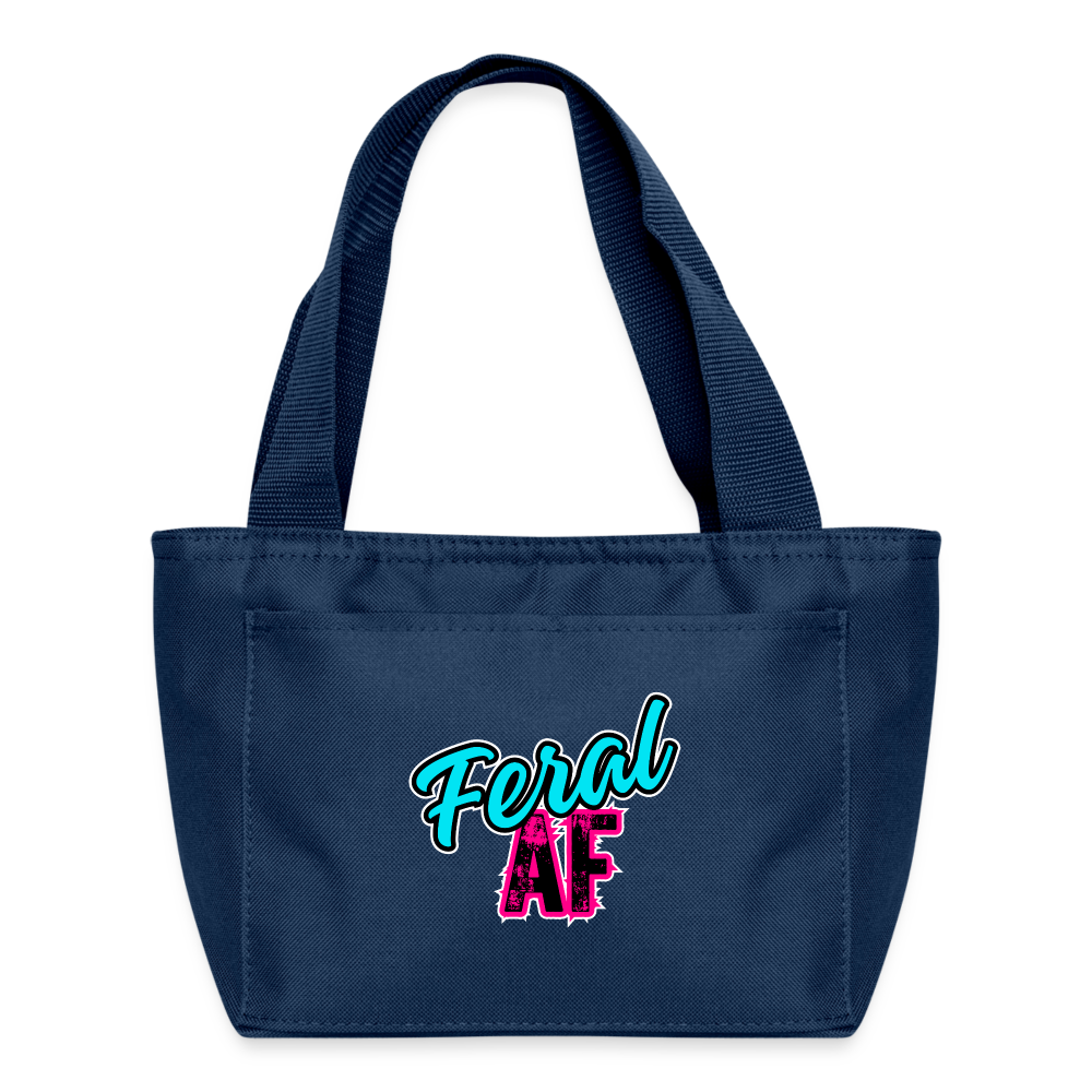 FERAL AF Recycled Insulated Lunch Bag - navy