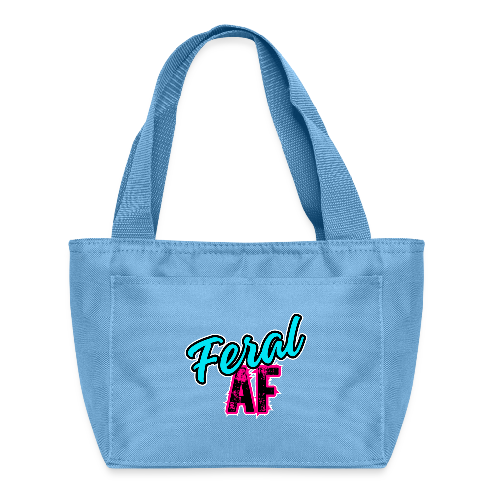 FERAL AF Recycled Insulated Lunch Bag - light blue