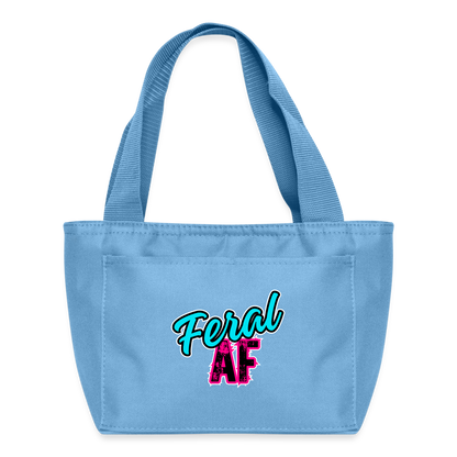 FERAL AF Recycled Insulated Lunch Bag - light blue