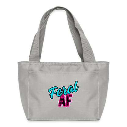 FERAL AF Recycled Insulated Lunch Bag - light gray