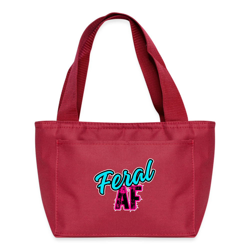 FERAL AF Recycled Insulated Lunch Bag - red