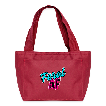 FERAL AF Recycled Insulated Lunch Bag - red