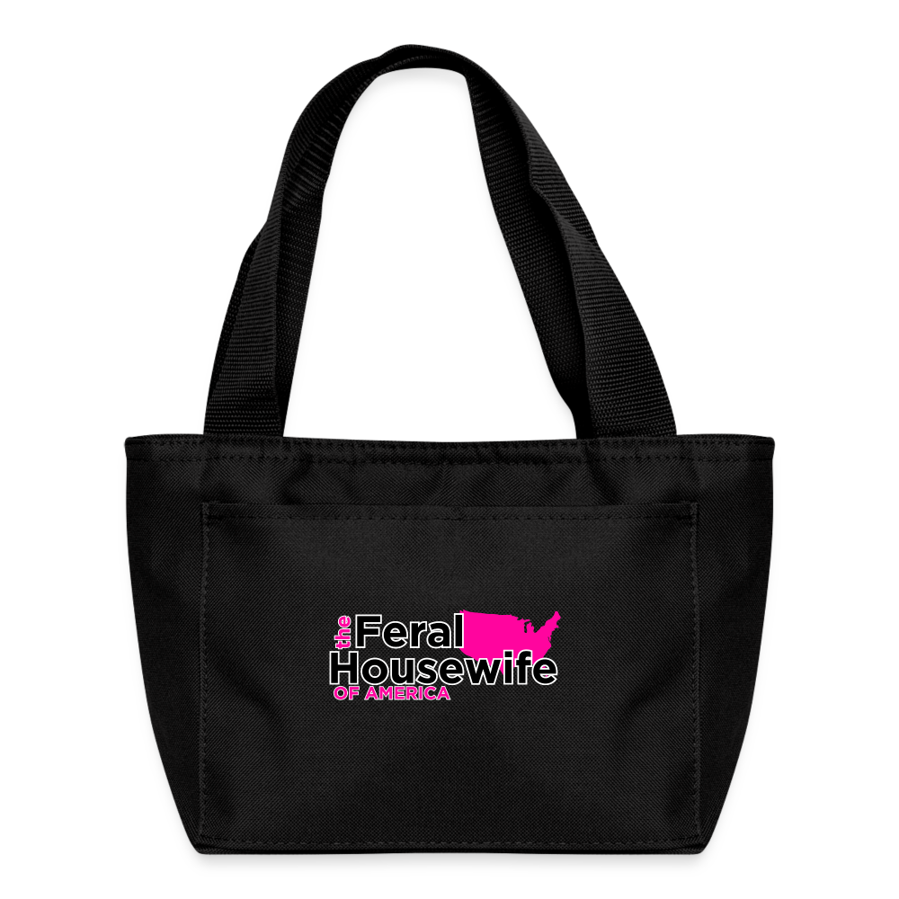 FERAL HOUSEWIFE Recycled Insulated Lunch Bag - black