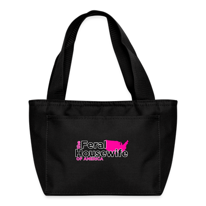 FERAL HOUSEWIFE Recycled Insulated Lunch Bag - black