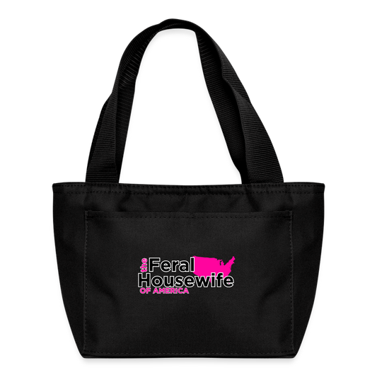 FERAL HOUSEWIFE Recycled Insulated Lunch Bag - black