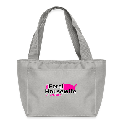 FERAL HOUSEWIFE Recycled Insulated Lunch Bag - light gray