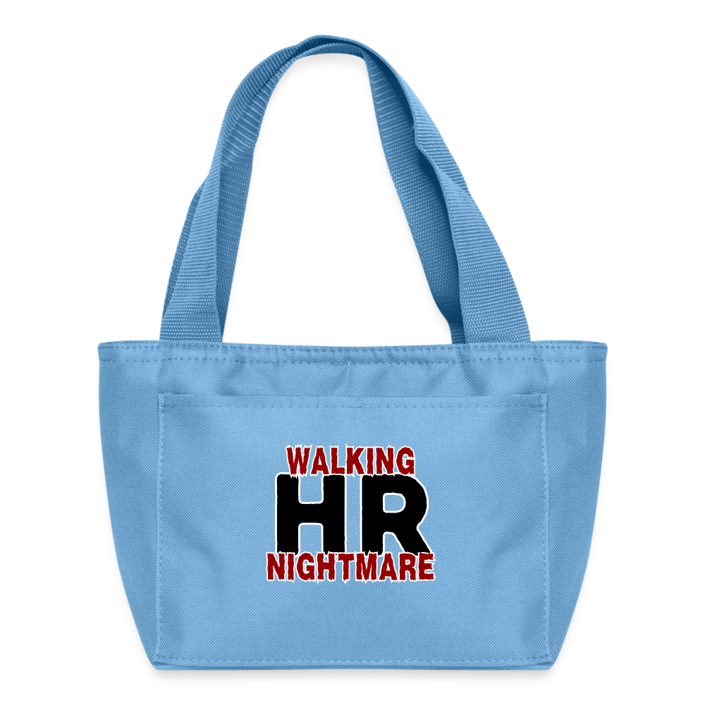 WALKING HR NIGHTMARE Recycled Insulated Lunch Bag - light blue