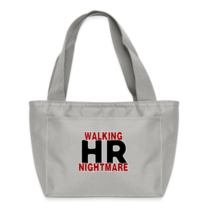 WALKING HR NIGHTMARE Recycled Insulated Lunch Bag - light gray
