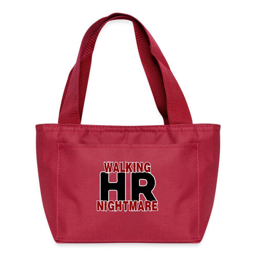 WALKING HR NIGHTMARE Recycled Insulated Lunch Bag - red