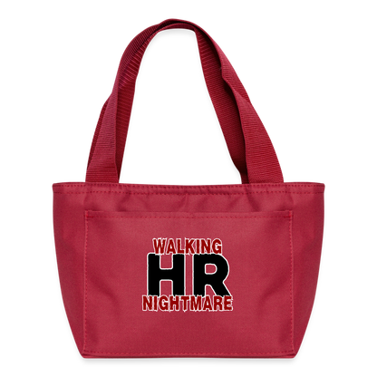 WALKING HR NIGHTMARE Recycled Insulated Lunch Bag - red