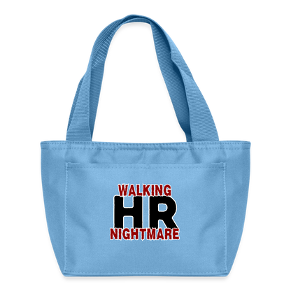WALKING HR NIGHTMARE Recycled Insulated Lunch Bag - light blue