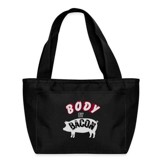 BODY BY BACON Recycled Insulated Lunch Bag - black