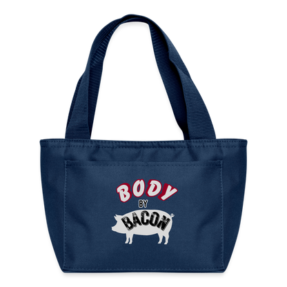 BODY BY BACON Recycled Insulated Lunch Bag - navy