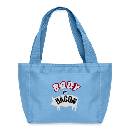 BODY BY BACON Recycled Insulated Lunch Bag - light blue
