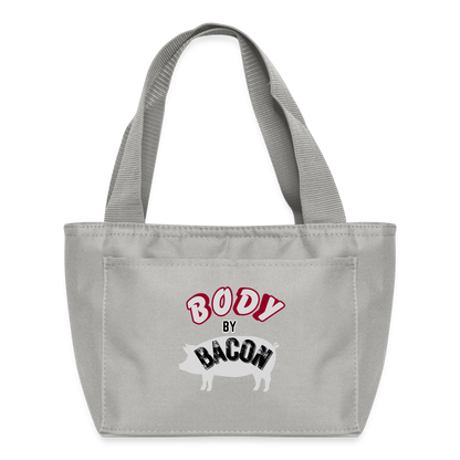 BODY BY BACON Recycled Insulated Lunch Bag - light gray