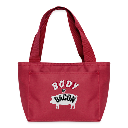 BODY BY BACON Recycled Insulated Lunch Bag - red