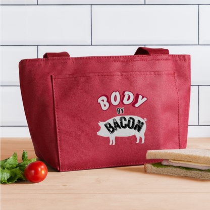 BODY BY BACON Recycled Insulated Lunch Bag - red