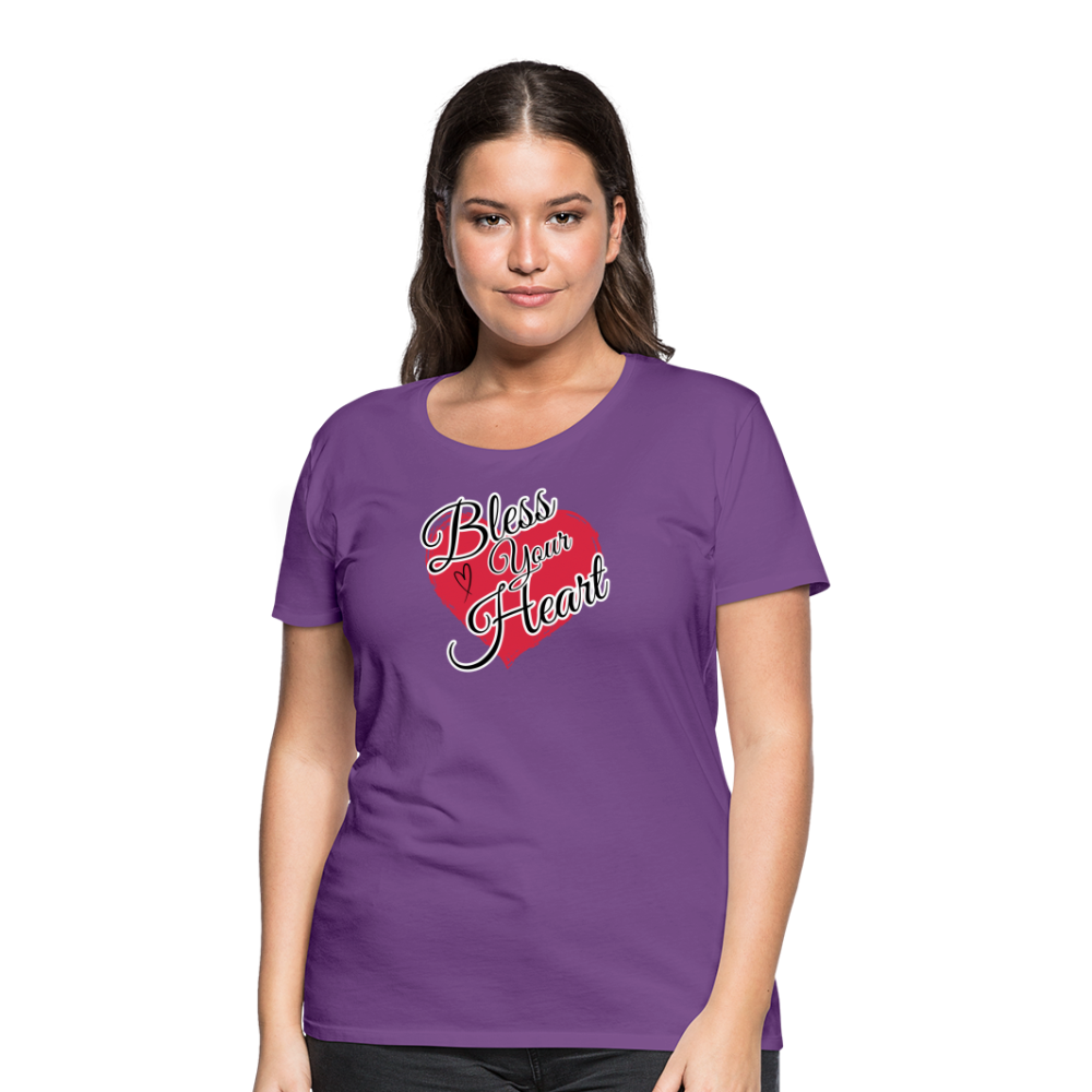 BLESS YOUR HEART Women’s Premium T-Shirt - purple
