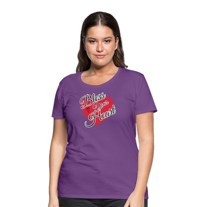 BLESS YOUR HEART Women’s Premium T-Shirt - purple