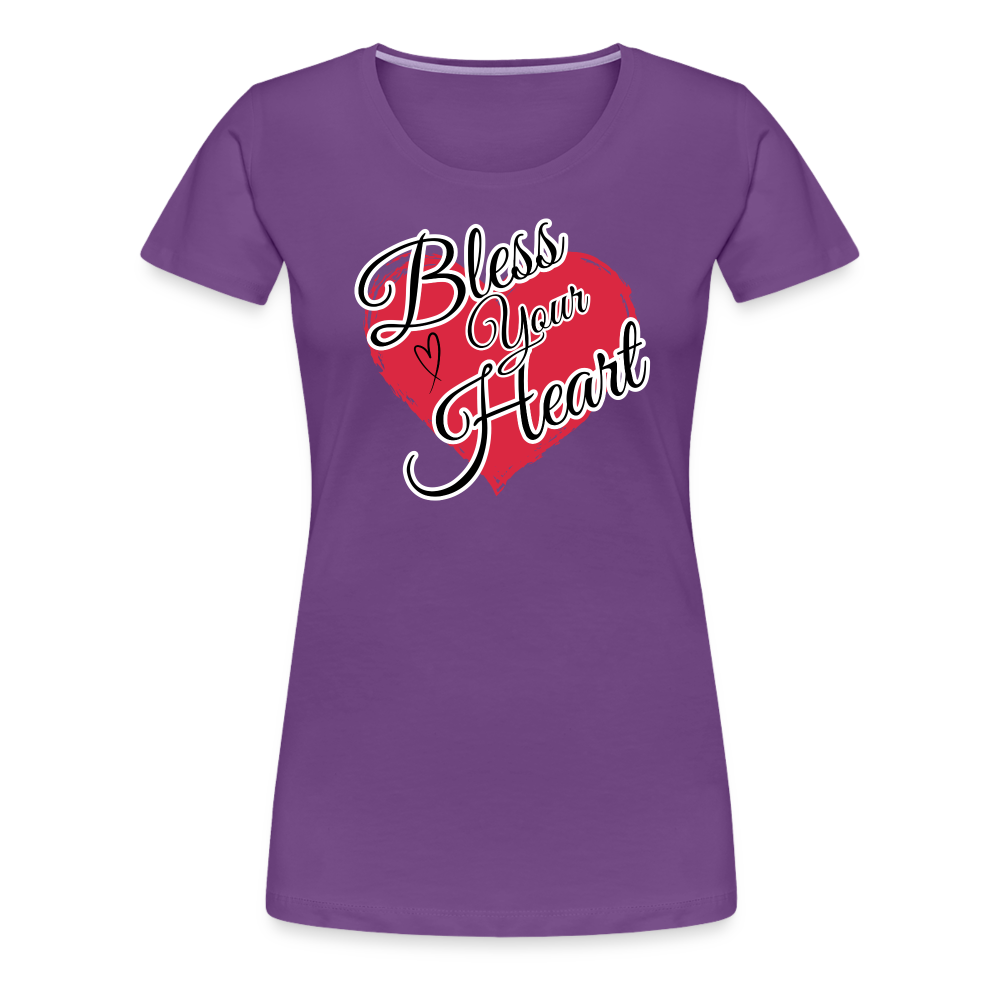 BLESS YOUR HEART Women’s Premium T-Shirt - purple